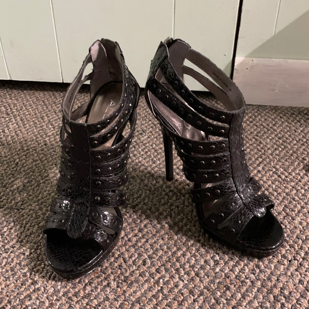 Rhinestone Caged Heel